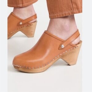 Flawed & repaired Isabel Marant Taiya Tan Leather Clogs Women’s Size 36 / US 6